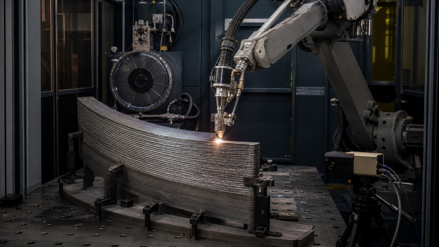 Robotic wire-arc additive manufacturing of a large metal component